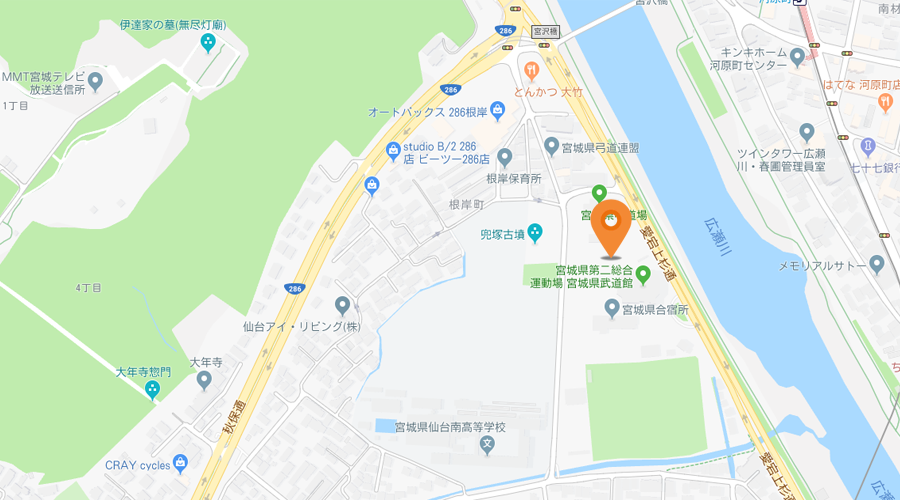 宮城県第二総合運動場アクセスマップ